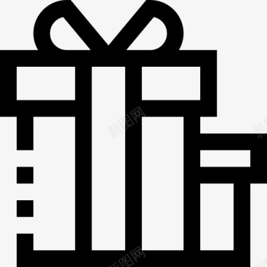 礼品盒节假日34直系图标图标