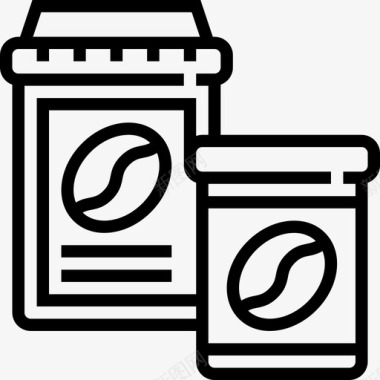 咖啡豆咖啡20线性图标图标