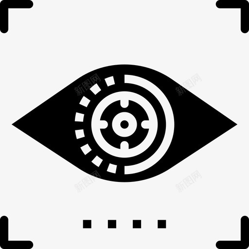 眼睛扫描ai3固体图标svg_新图网 https://ixintu.com ai3 固体 眼睛扫描