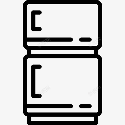 冰箱家用家具直列式图标svg_新图网 https://ixintu.com 冰箱 家用家具 直列式