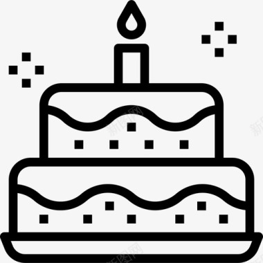 生日蛋糕派对46直系图标图标