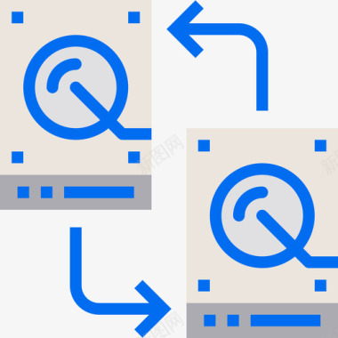 备份网络和数据库18平面图标图标