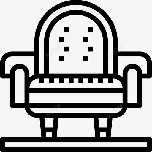 扶手椅家具74线性图标svg_新图网 https://ixintu.com 家具74 扶手椅 线性