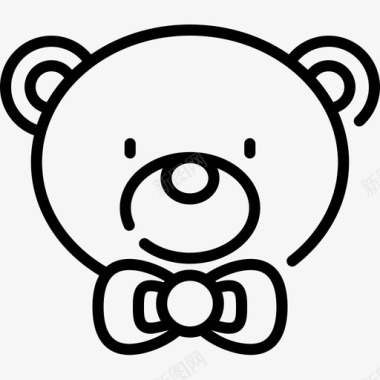 泰迪熊婴儿淋浴7直系图标图标