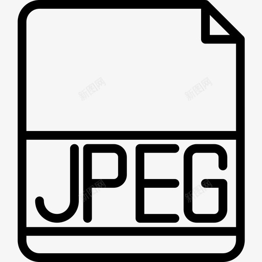 Jpeg文件扩展名2线性图标svg_新图网 https://ixintu.com Jpeg 文件扩展名2 线性