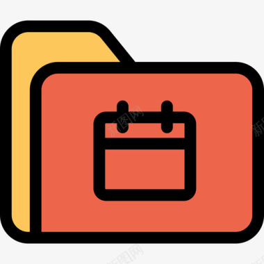文件夹文件和文件夹17线性颜色图标图标