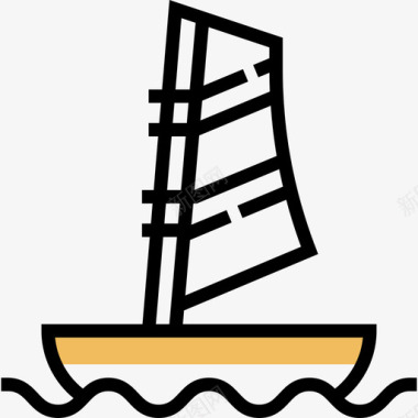 风帆运动45黄影图标图标