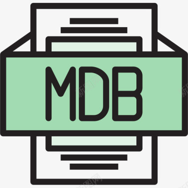 Mdb文件类型2线性颜色图标图标