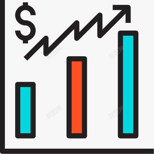 增长银行和金融5线性颜色图标svg_新图网 https://ixintu.com 增长 线性颜色 银行和金融5