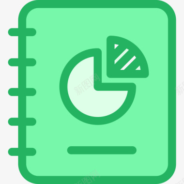 笔记本分析8线绿色图标图标