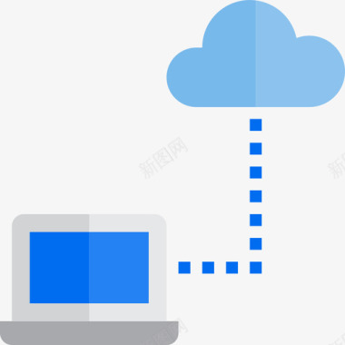 云通信网络3扁平图标图标