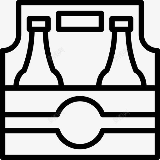 瓶装啤酒24瓶直线型图标svg_新图网 https://ixintu.com 啤酒24瓶 瓶装 直线型