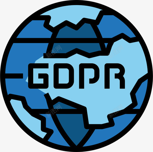 全球GDPR12线性颜色图标svg_新图网 https://ixintu.com GDPR12 全球 线性颜色