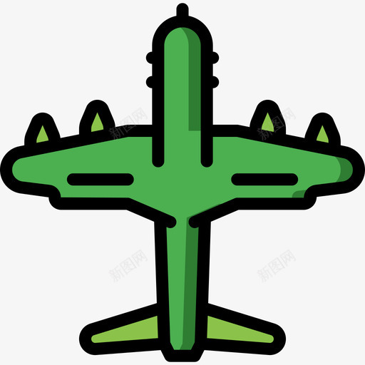 喷气式飞机战争2线性颜色图标svg_新图网 https://ixintu.com 喷气式飞机 战争2 线性颜色