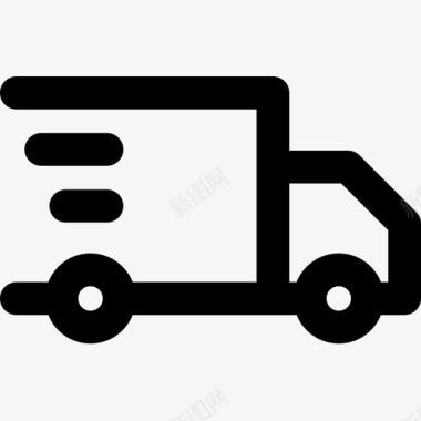 送货卡车电子商务55线性图标图标