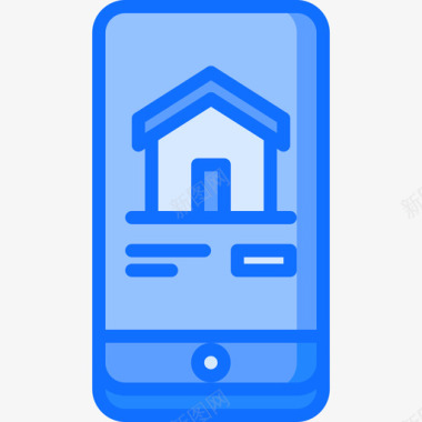 智能手机realstate7蓝色图标图标