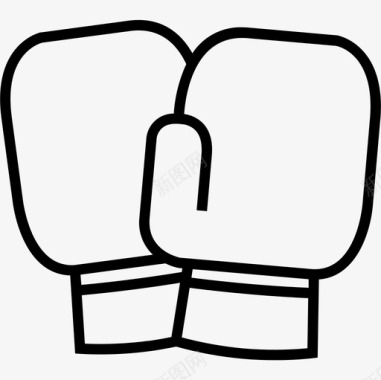拳击手套运动型直线型图标图标