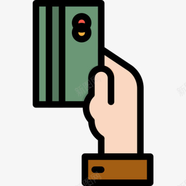 信用卡商务卡230线性彩色图标图标