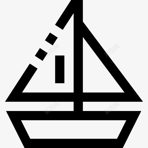 帆船旅游和酒店直线型图标svg_新图网 https://ixintu.com 帆船 旅游和酒店 直线型