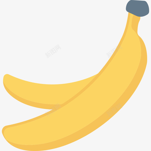 香蕉水果和蔬菜8扁平图标svg_新图网 https://ixintu.com 扁平 水果和蔬菜8 香蕉