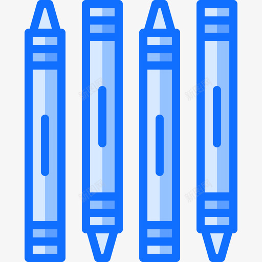 蜡笔工艺4蓝色图标svg_新图网 https://ixintu.com 工艺4 蓝色 蜡笔