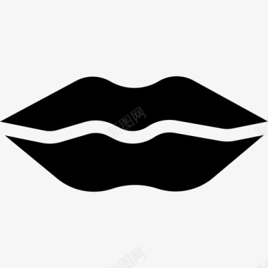 嘴唇美容和spa4纯色图标图标