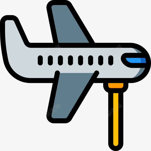 飞机玩具27线性颜色图标svg_新图网 https://ixintu.com 玩具27 线性颜色 飞机