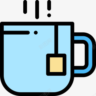 Tea用户界面30线性颜色图标图标