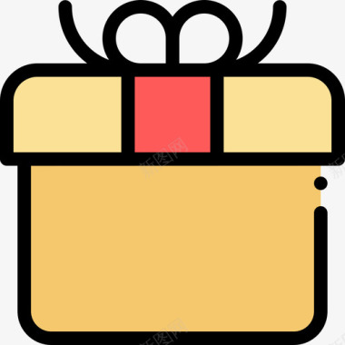礼品用户界面30线性颜色图标图标