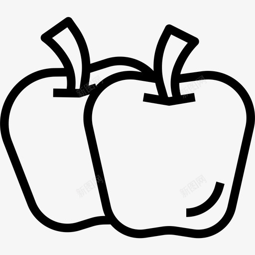 苹果天然香味4直线型图标svg_新图网 https://ixintu.com 天然香味4 直线型 苹果