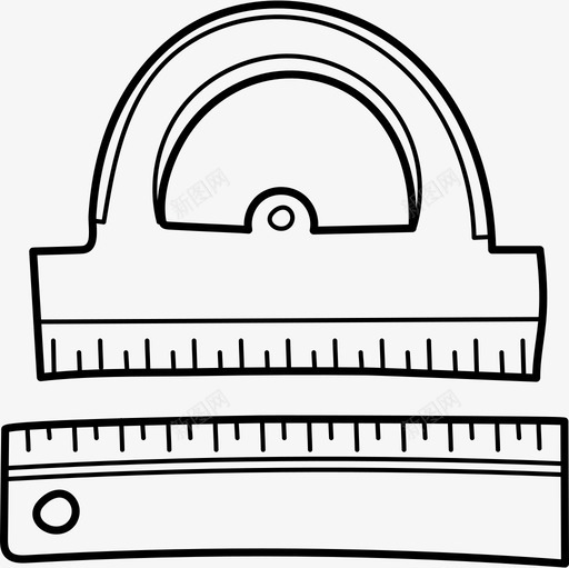 量角器回到学校57黑色图标svg_新图网 https://ixintu.com 回到学校57 量角器 黑色