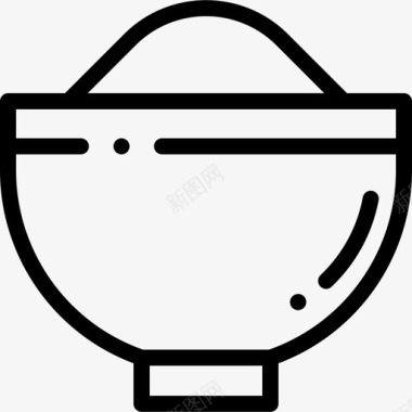 碗家用器具5线状图标图标