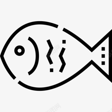 鱼杂货店21直线型图标图标