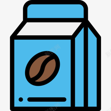 咖啡豆巴西狂欢节8线性颜色图标图标