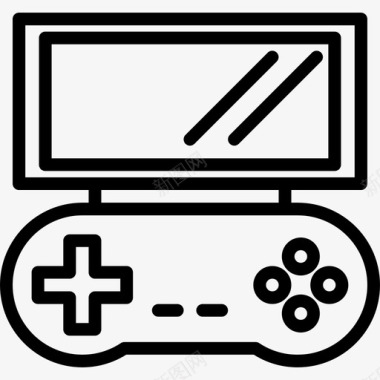 控制台电子游戏10线性图标图标