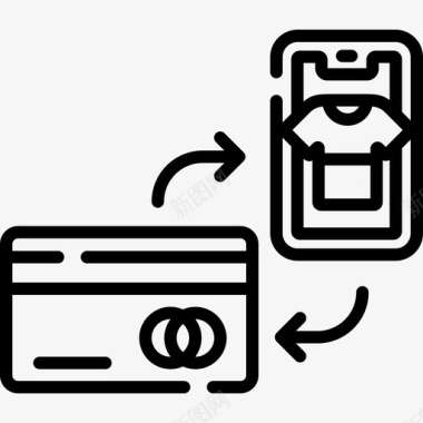 付款方式网上购物33线性图标图标