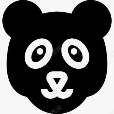 熊猫野生动物6填充图标图标