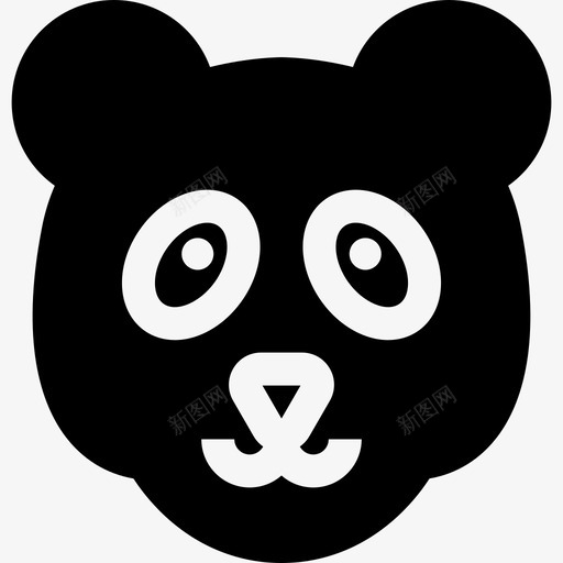 熊猫野生动物6填充图标svg_新图网 https://ixintu.com 填充 熊猫 野生动物6