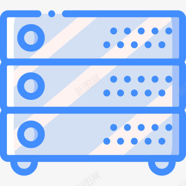 服务器tech7蓝色图标图标