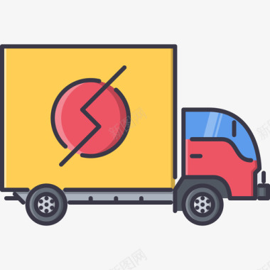 卡车运输37彩色图标图标