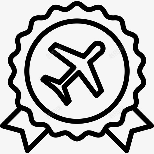 丝带机场50直线图标svg_新图网 https://ixintu.com 丝带 机场50 直线