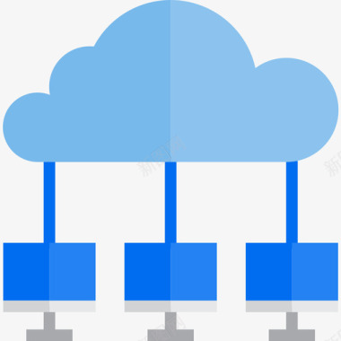 云通信网络3扁平图标图标