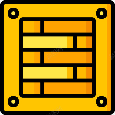 方块电子游戏9线性颜色图标图标