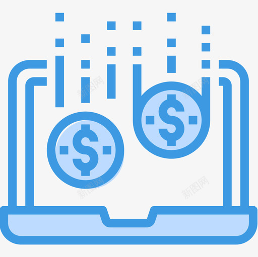 笔记本电脑搜索引擎优化5蓝色图标svg_新图网 https://ixintu.com 搜索引擎优化5 笔记本电脑 蓝色