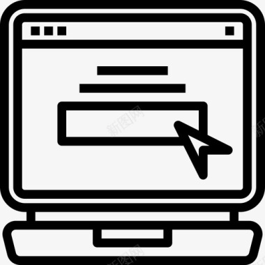 搜索栏笔记本电脑浏览器线性图标图标