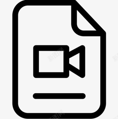 视频文件文件和文件夹21线性图标图标