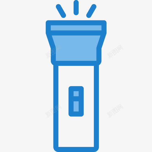 手电筒电子设备4蓝色图标svg_新图网 https://ixintu.com 手电筒 电子设备4 蓝色
