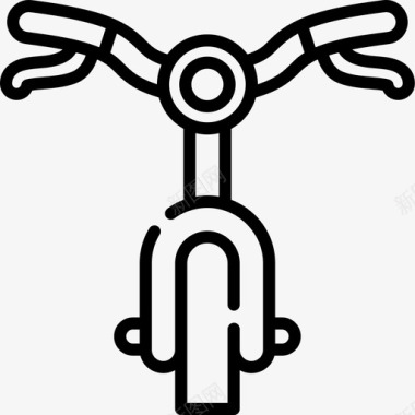 自行车荷兰6直线型图标图标