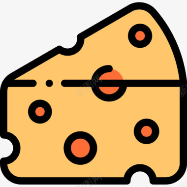 奶酪荷兰奶酪4原色图标图标