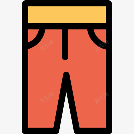 裤子婴儿59直线颜色橙色图标svg_新图网 https://ixintu.com 婴儿59 直线颜色橙色 裤子